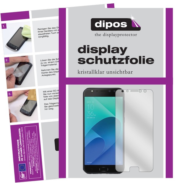 6X Schutzfolie FüR Asus Zenfone 4 Selfie Pro ZD552KL Klar Displayschutzfolie-image