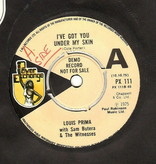 LOUIS PRIMA I'VE GOT YOU UNDER MY SKIN /(DOING IT FOR) SUGAR.UK ORIG 7" DEMO.N/M - Image 3 of 4