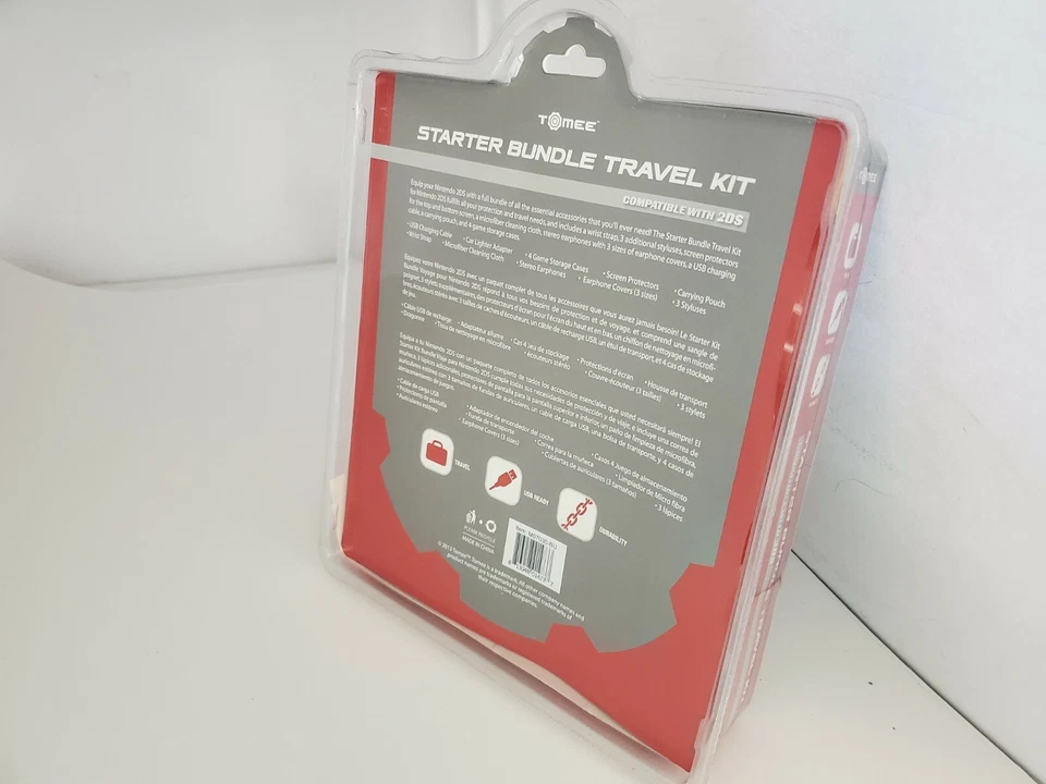 NUEVO Kit de inicio azul auriculares/cargador de 12 V/cable USB/estuches para Nintendo 2DS #2E Foto 2 de 4