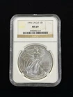 1996 $1 American Silver Eagle Key Date *Milk Spots* NGC MS69 Item #38
