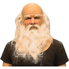 Halloween Mask for Adults Santa Claus Mask with White Beard Latex Christmas Gift