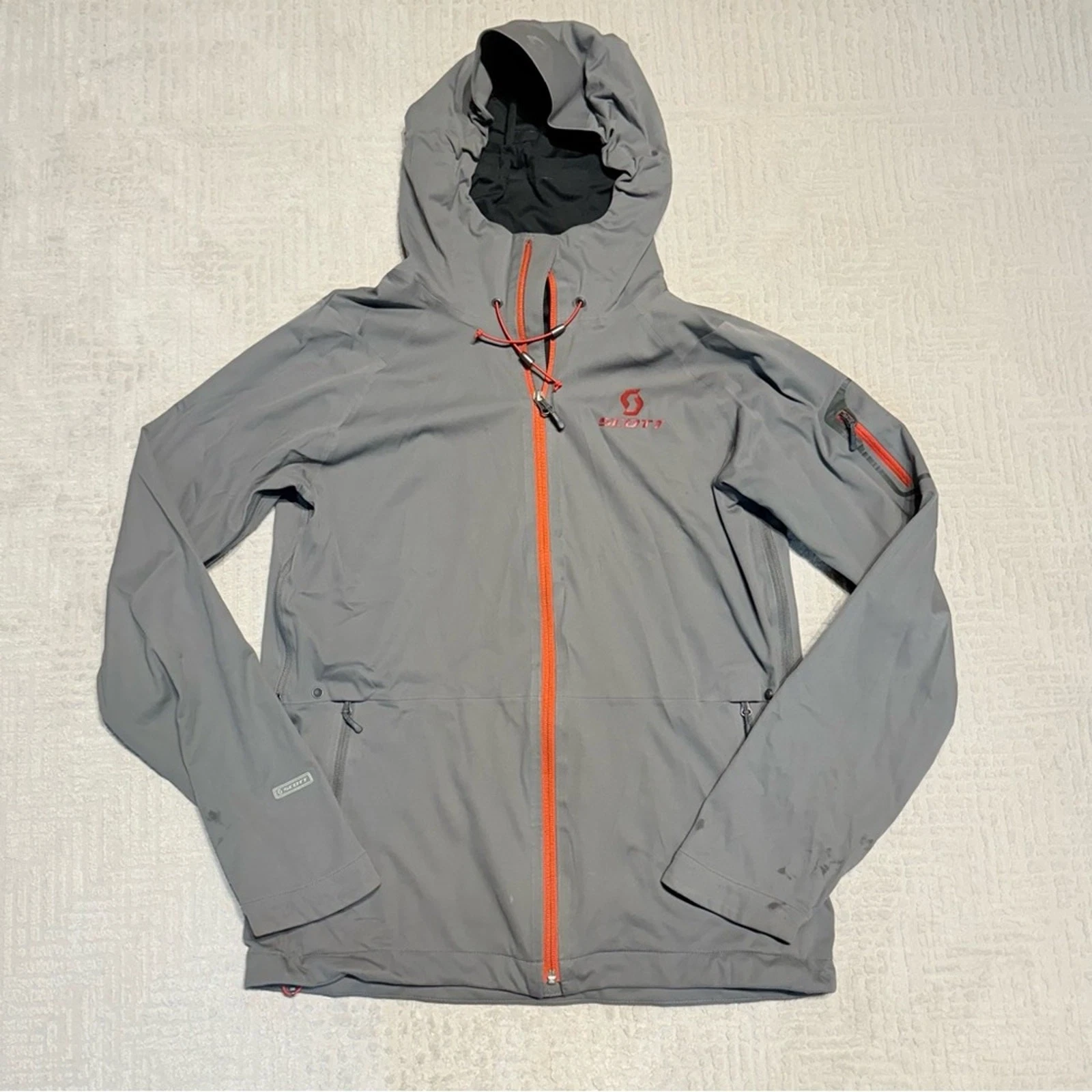 Scott Soft shell jacket Touring Gray Hooded Jacket Men’s Medium