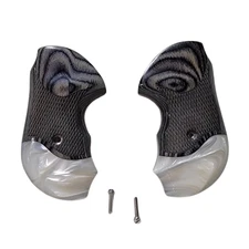 Rossi 63 Black Rosewood Grips with Accent in White Pearl Acrylic