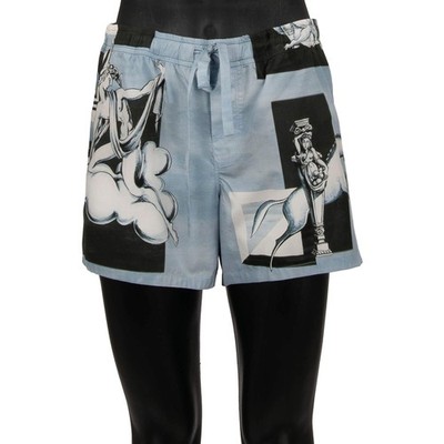 DOLCE & GABBANA DG Logo Gio Ponti Horse Cotton Short Pants Shorts Blue White 