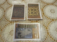 LOT of 3 Primitive Gatherings Quilt Patterns OAKS ACORNS CAMP RANDALL HOOTIE NEW