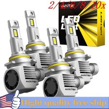4/8X 9005 9006 LED Headlight Kit Combo bulb 6500K High Low Beam White Brighter