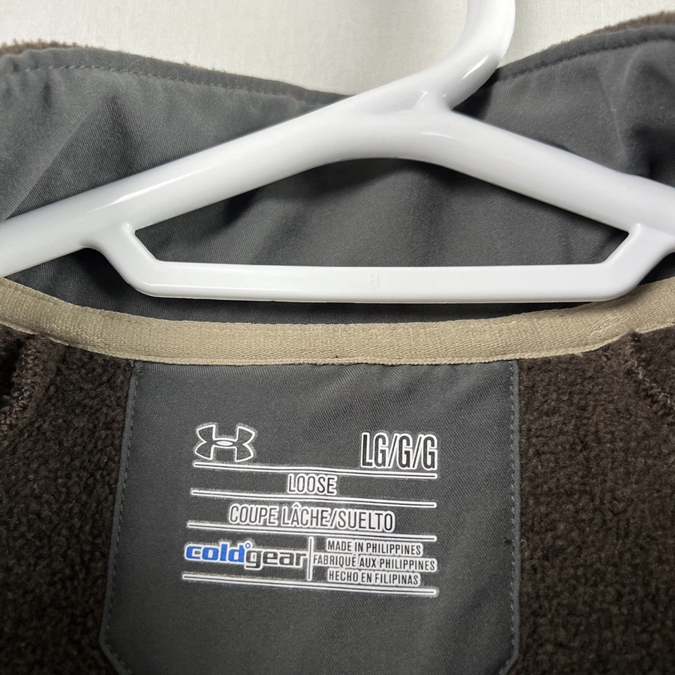 Suéter Under Armour Henley 1/2 Abotonable Para Hombre Grande Marrón Tejido Clásico Exterior Foto 4 de 4