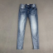 Vigoss Jeans Women’s 26 Blue Marley Skinny Straight Stretch Denim Distressed