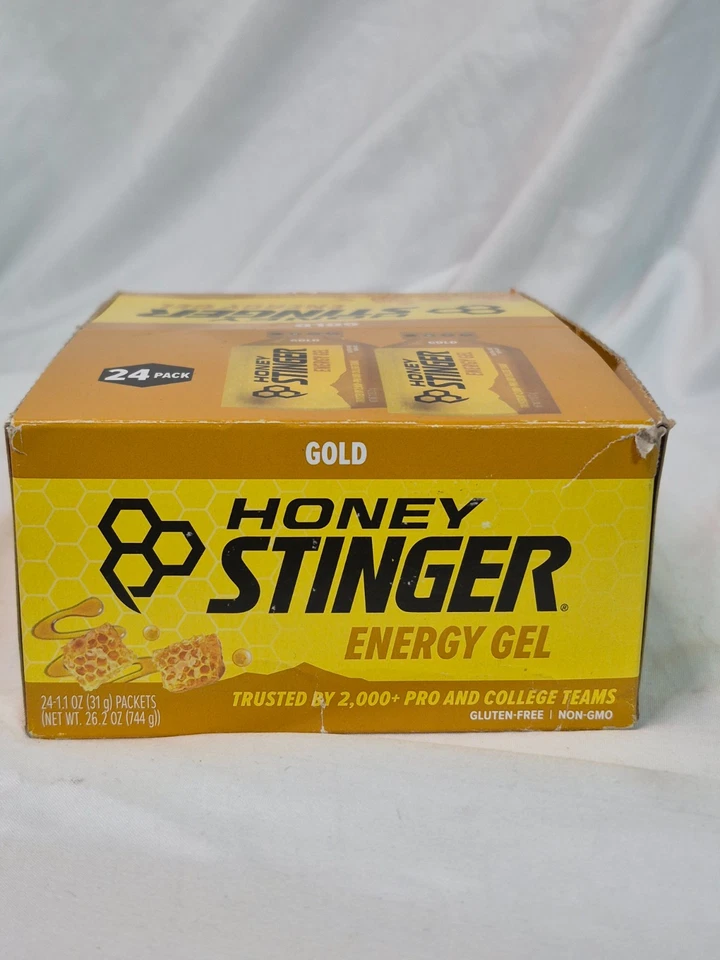 Gel Honey Stinger Gold Energy sin gluten y sin cafeína paquete de 24,4 onzas Foto 3 de 4