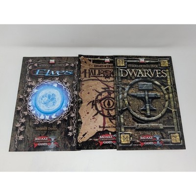 Heroes of High Favor Badaxe Games Lot Of 4 Books (Dwarves, Elves, Orcs) D&D d20