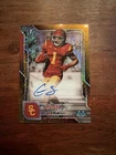 2025 Bowman Chrome University Football Gold Shimmer Refractor Eli Sanders #BCA-ESA