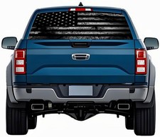 Rear Window Decals for Trucks - 65x17.3 in Back 65x17.3 IN American Flag -31-s