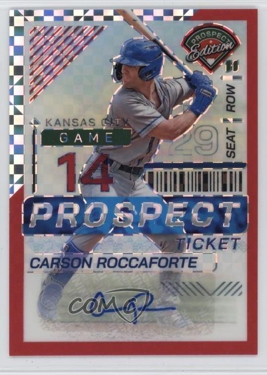 2024 Prospect Edition Red Power Prizm Signatures /99 Carson Roccaforte Auto 1m0w