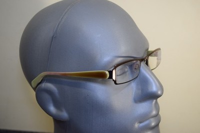 Vanni V5295 C76 Eyeglasses Brown Lime Green 135 Italy Made