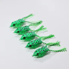5 x Floating Pocket Frog Bait Lure 1/4 oz Multiple Colors Topwater Weedless