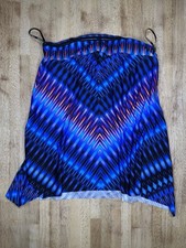 Miraclesuit Marrakech Bandini Tankini Swimsuit Top SIZE 8 Blue New 128