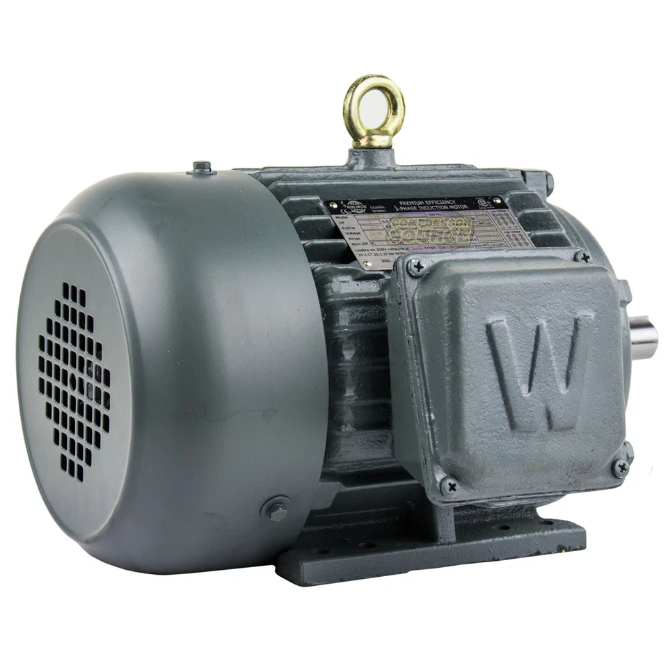 2 HP 3 Phase Electric Motor 1800 RPM 145T Frame TEFC 230/460V Premium Efficiency - Image 2 of 4