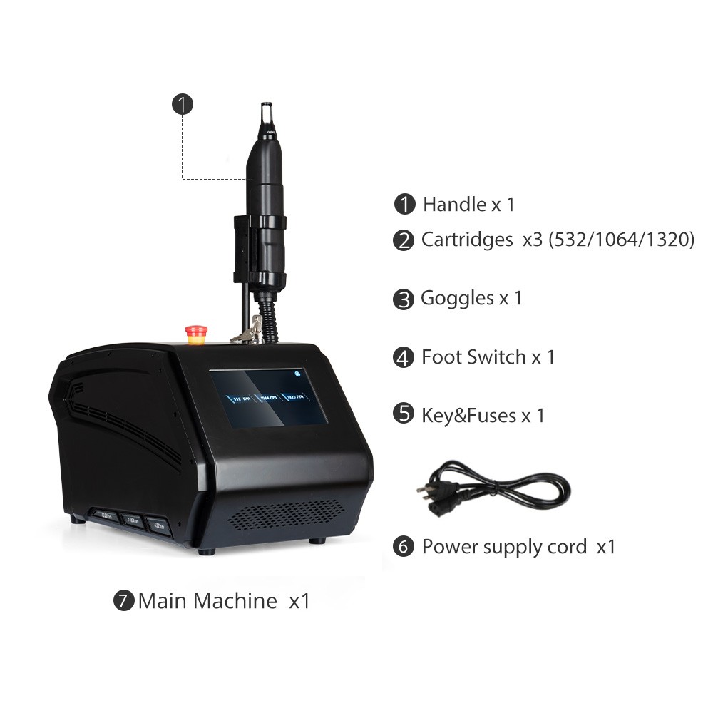 Pico Laser Beauty equipment ND YAG Laser Black Tattoo Removal peel machine