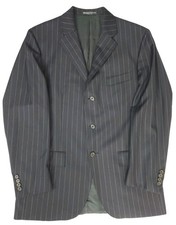 Polo Ralph Lauren Men's Pinstripe Wool Blazer Made in Italy Navy Sz 42R