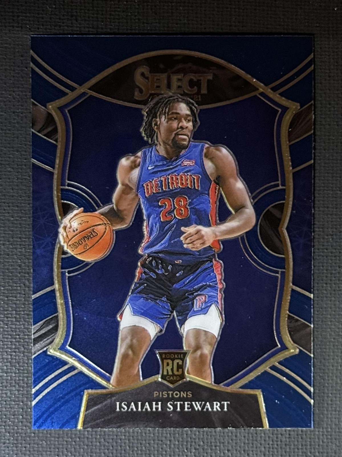 2020-21 Panini Select #76 Isaiah Stewart Blue RC Detroit Pistons
