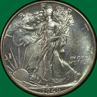 1946-S Walking Liberty Half Dollar Brilliant Uncirculated BU, Die Polish #40229