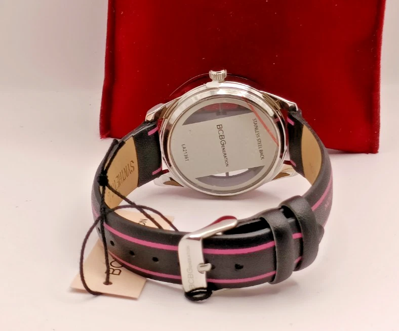 BCBGeneration Women's Silicone Strap Exhibition Case Quartz Watch-VGC/Working - Image 4 of 4