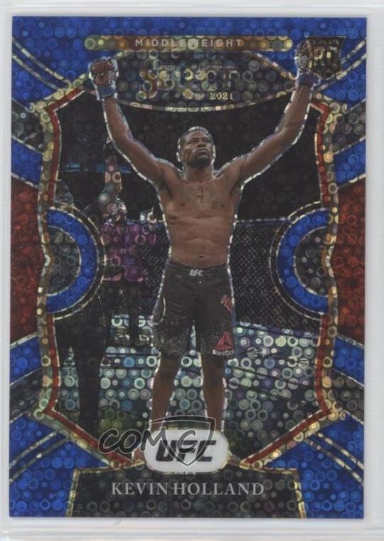2021 Panini Select UFC Concourse Blue Disco Prizm 36/99 Kevin Holland #37 0s5s