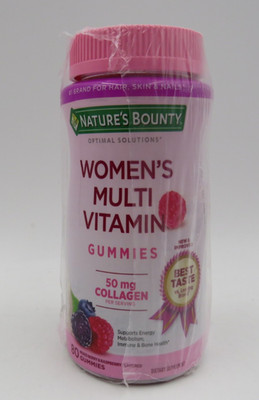 Nature s Bounty Women s Multivitamin Gummies Raspberry 80 Count EXP : 07/26