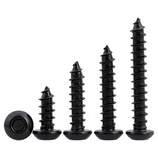 Hex Socket Button Head Self Taping Screws Black 8.8 Steel M3 M4 M5 M6