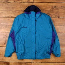 Vintage Columbia Outdoor Jacket L Bugaboo Blue Womens