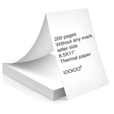 IOOIOO 200 Pages, BPA BPS Free, Thermal Printer Paper 8.5 x