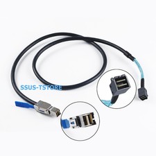 External Mini SAS SFF-8644 with IC to Internal SFF-8643 12Gbps SAS 3.0 Cable 1m