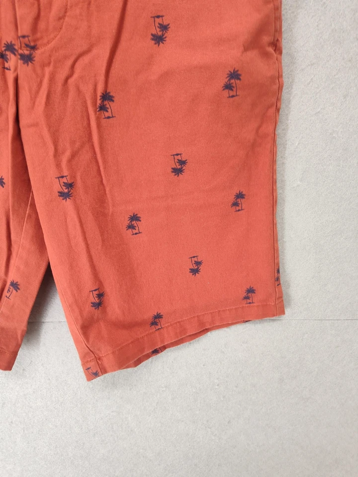 Pantalones Cortos Old Navy Para Hombre 29 Naranja Palmera Bordados Ultimate Slim Informal Flex Foto 4 de 4