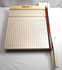 Vintage Boston 2612 12" Paper Cutter Heavy Duty Guillotine Trimmer USA SHARP
