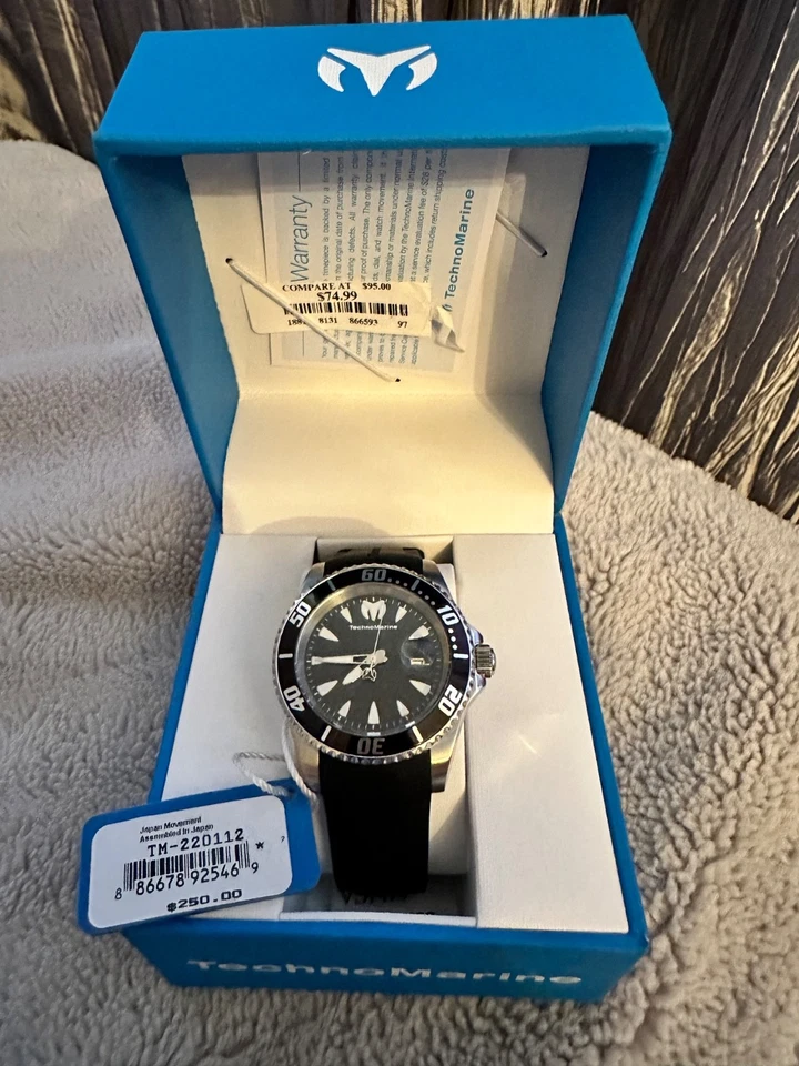 TechnoMarine Manta Sea Men's Black Watch - TM-220112 - Image 4 of 4