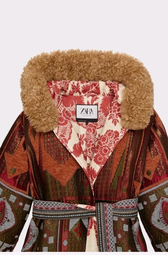 ZARA ATELIER JACQUARD COAT LIMITED EDITION Size XS New With Tag image 5