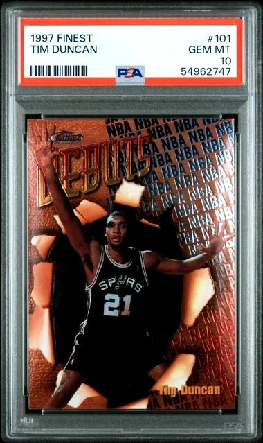 Tim Duncan Basketball Grade 10 Rookie Sports Trading Cards