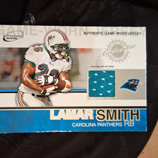 Pacific 2002 Atomic Lamar Smith Carolina Panthers #12 Authentic Game-worn Jersey