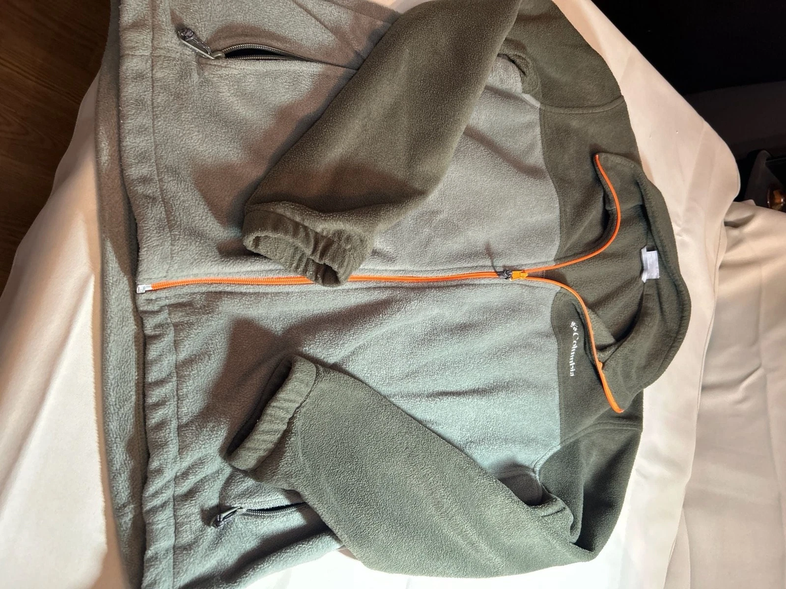 Columbia Men's Full-Zip Fleece Jacket Olive Green Size L