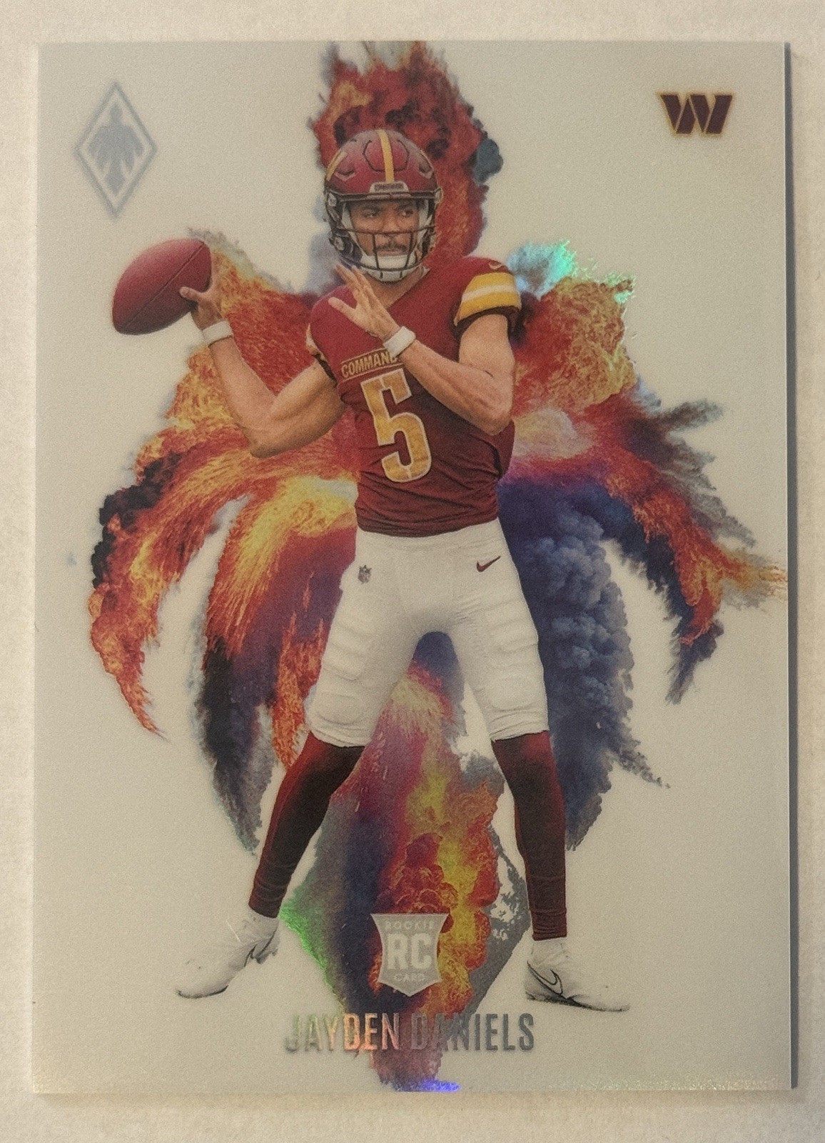 JAYDEN DANIELS Rookie Color Blast! 2024 Panini Phoenix #CB-JDS Rc SSP Clean!