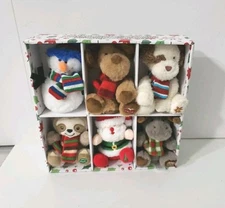Hugfun 6 Piece Plush Ornament Collection Holiday Theme