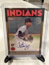 Triston McKenzie 2021 Topps #86B-TM 1986 35th RC Rookie Autographs Auto #05/50