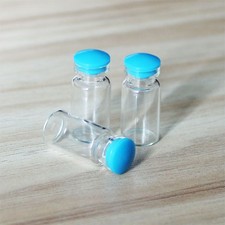 2ml Glass cover DIY Stopper Vial Bottles Jars Candy 10 200pcs Containers
