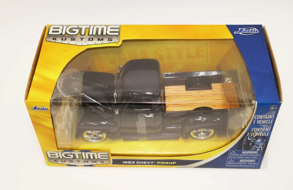 Jada Toys Bigtime Kustoms 1/24 1953 Chevy Pickup Die-Cast Model Car Noir - Photo 2/4