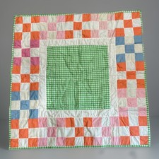 Small Square Quilt Checks Gingham 33  Multicolor Baby Lap Wall