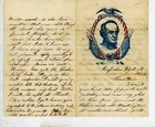 Civil War Patriotic Lettersheet Used with letter Gen Halleck