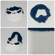 Vintage Pepsi Cola Visor White Plastic W/ Terry Cloth Head Band  Staco 1980 Golf