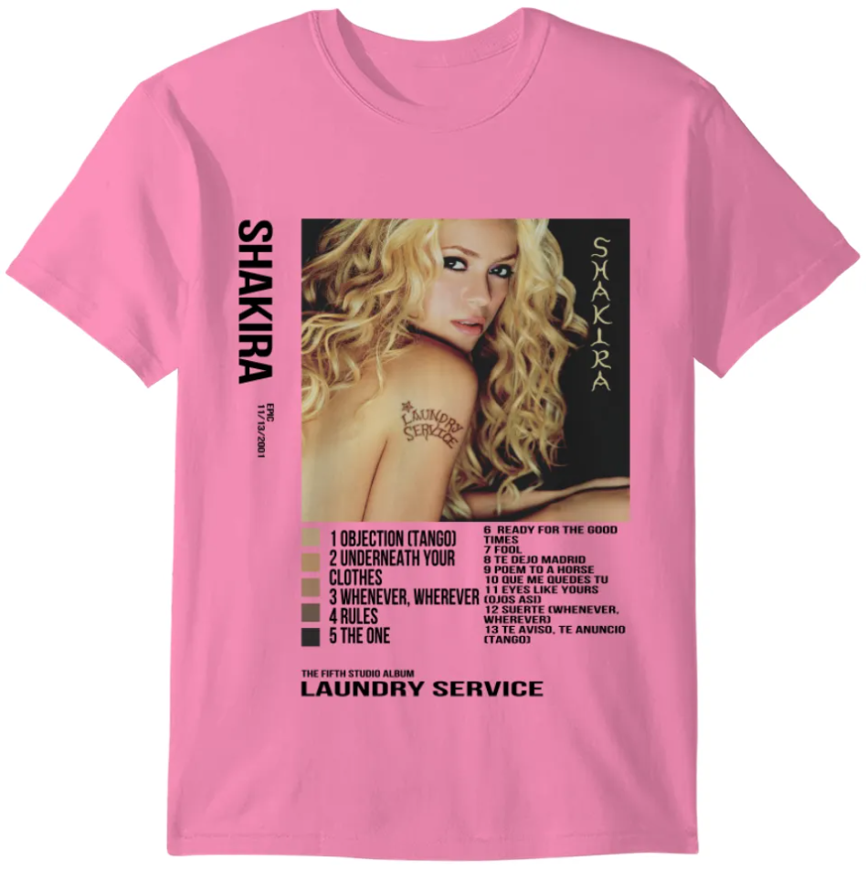 Shakira Laundry Service Album Cover T-shirt, gift fans