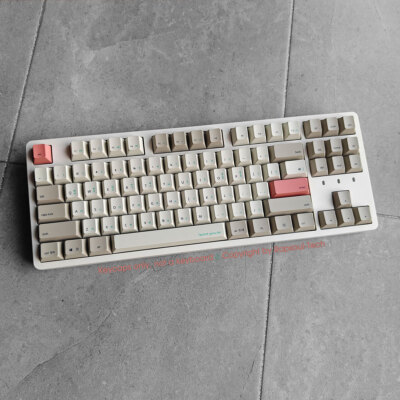 Retro Gray 9009 PBT Keycap Set OEM Profile fits Cherry MX Mechanical Keyboards
