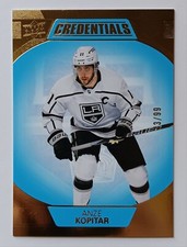 2022-23 UD Credentials Blue Anze Kopitar /99 Los Angeles Kings